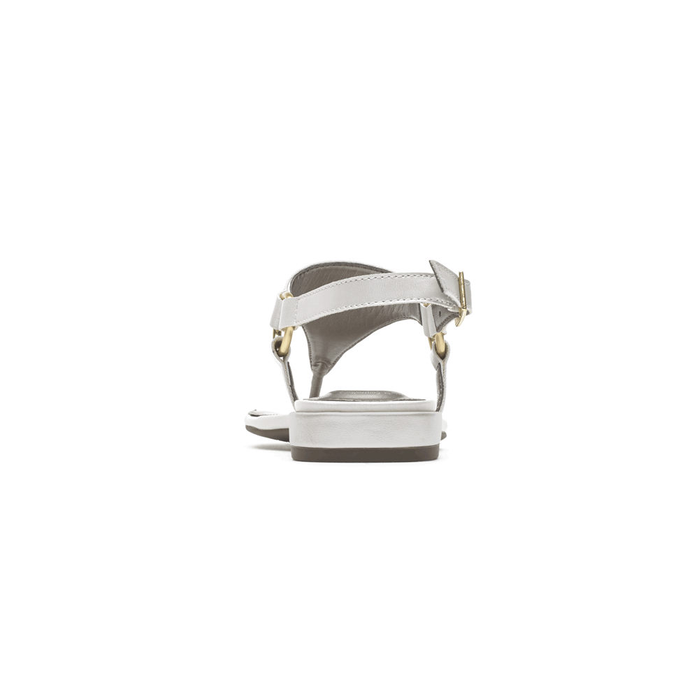 Rockport Sandaler Dame Hvite - Total Motion Zosia Thong - FBPW18926